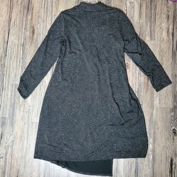 J. Jill Wearever Collection Polka Dot Knit Dress Long Sleeves Casual Size Large - Picture 10 of 10